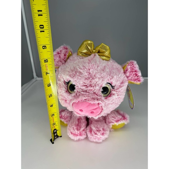 Hug Fun Pig Plush Stuffed Animal Toy Pink Gold Bow Tutu Dancer Pig NWT* - Picture 11 of 11